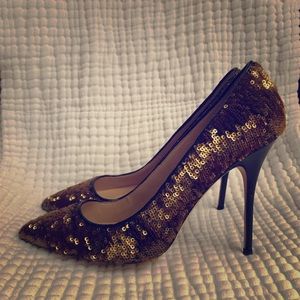 J. Crew Gold Sequin Pumps ✨ EXTRA FABULOUS ✨